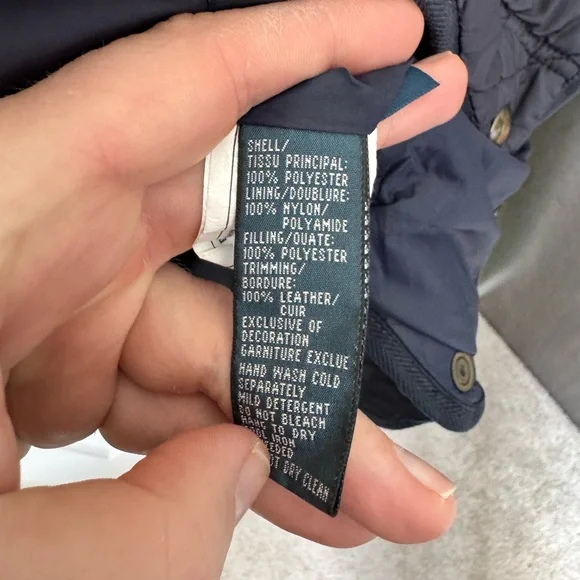 Vintage Polo Ralph Lauren The Beaton Quilted Vest Size Medium Navy Blue - Picture 15 of 16